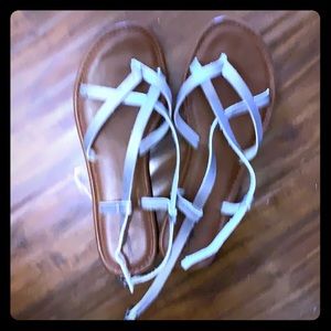 Silver strapped sandals